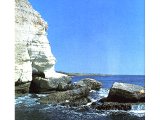 The high cliffs a few miles south of Tyre are very different from the rest of Israel`s coastline.